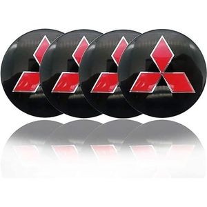 4 stuks naafdoppen voor Mitsubishi ASX Lancer L200 Pajero Galant 56mm auto naafdoppen naafdoppen vervangende wielnaafdoppen stickers