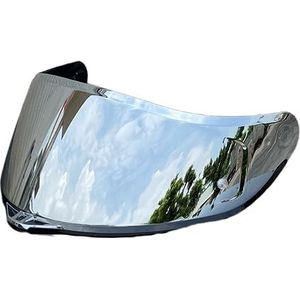 Motorhelm vizier lens, Helmvizier, K5-schildvervanging for AGV K1 K1S K3SV K5 K5S Gezichtsvizier Vizier Uv-bescherming (basis)(Silver-day Use Only)