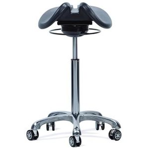 JAVPTAV Zadelstoel, zadelstoel mondhygiënist zadelstoel, verstelbare hoogte rollende ergonomische draaistoel, bureaustoel voor kliniek tandarts spa massagesalons studio (A1,50 ~ 65 cm)