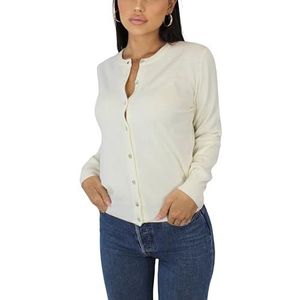 Win's Kasjmier vest voor dames, gemaakt in Italië, Ecru, S