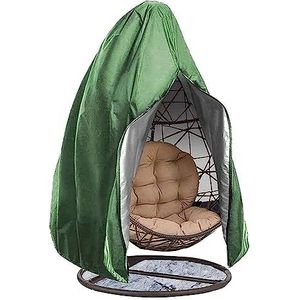 Patio Swing Chair Cover, Waterdichte Egg Chair Covers For Tuinmeubilair, Outdoor Winddicht Swing Egg Chair Covers Met Rits & Trekkoord (75H X 45W, Zwart)(Color:Green,Size:231x200cm)