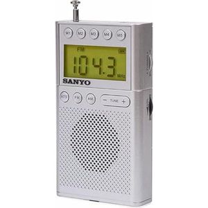 Portable Digitale Radio Sanyo Zilverkleurig AM/FM