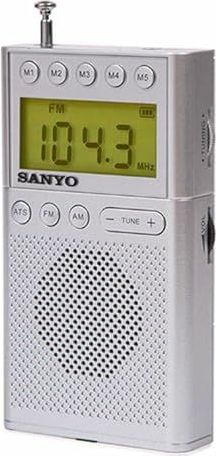 Sanyo Draagbare digitale radio AM/FM, zilver, merk: Sanyo - EAN: 8432068023530