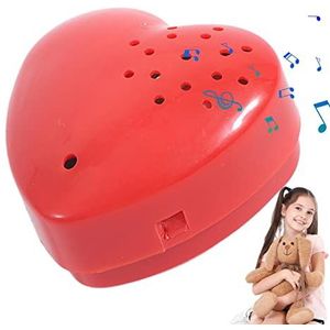 Voice Recorder Device, Heart Shaped Voice Recorder For tedy, Programmable Sound Button Voice Activated Recorder 30 Seconds Recording For Plush Toy, Stuffed Animals, Doll