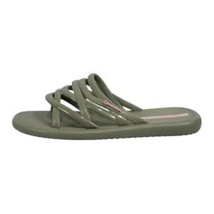 Ipanema 83606 Meu Sol Slide Green sandalen voor dames van groen rubber met lage sleehak, Groen, 39 EU