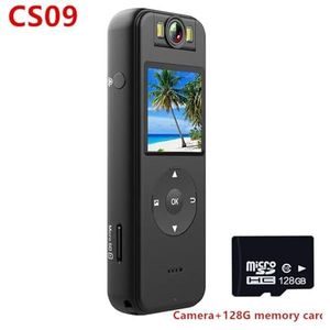 Draagbare DV-camera 4K High-Definition Camera, Sportcamera, Hotspot Helmcamera, Outdoor Mini DV Motorrijden Wetshandhaving Recorder(Camera 128G card)