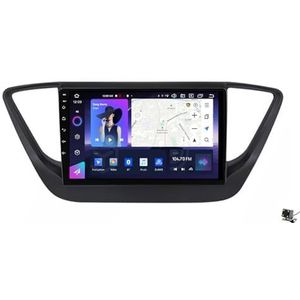 ZWCLSH Compatibel met Hyundai Solaris 2 2017-2020 Stereo Vervanging 9"" QLED Touchscreen Radio met Android Auto, Carplay, Handsfree Bluetooth 5.0, GPS Navigatie DSP SWC Backup Camera, Zwart, 3NF