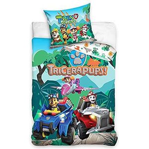 Parure de lit réversible Et Taie D'oreiller Paw Dino - 140 cm x 200 cm,,