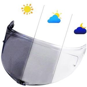 Motorhelm vizier lens, Helmvizier, K6 gezichtsscherm vizierbasis for AGV K6 K6S helmvizier (vizierbasis)(Photochromic)