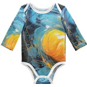 KAAVIYO Baby Aquarel Pompoen Lange Mouwen Unisex Nieuwe Katoenen Bodysuit voor Kinderen 3-24 Maanden Zomer, Patroon, 18 Maanden