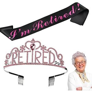 Pensioentiara,Gouden kroon voor vrouwen | Pensioen sjerp en tiara set, gouden tiara kroon, gepensioneerde pensioen sjerp voor decoratie Haoshuo