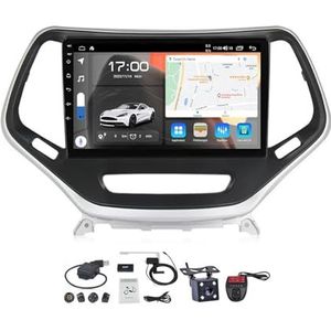 Android 12 Autoradio Voor Jeep Cherokee 5 KL 2014-2018 - 2 Din - 10 Inch Scherm - Ondersteuning Stuurwiel/Bluetooth/DSP Carplay Android Auto/FM RDS DAB+ Radio/4G Wifi/Back-up camera (Size : M200S)