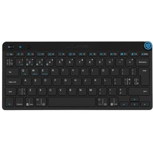 JLab Go Wireless Keyboard - Klein Bluetooth-toetsenbord met 2,4 G USB-connectiviteit, stil draagbaar toetsenbord voor meerdere apparaten voor iPad/iPad Mini/Tablet/PC/Laptop/Android/Apple Mac, plat