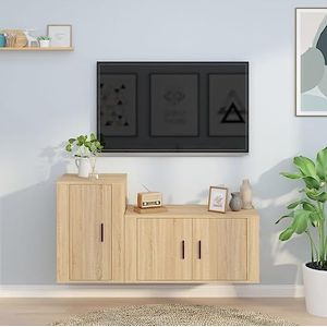 CBLDF Meubels-sets-2-delige tv-kast set Sonoma eiken ontworpen hout