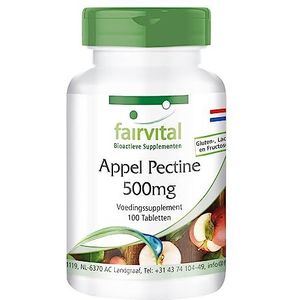 Fairvital | Appelpectine tabletten - met oplosbare vezels, calcium en vitamine C - pectine uit appel - VEGAN - 100 tabletten