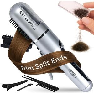 Split Ender Mini de originele draadloze gespleten haartrimmer voor droge, beschadigde en broze gespleten haarpunten - zilver