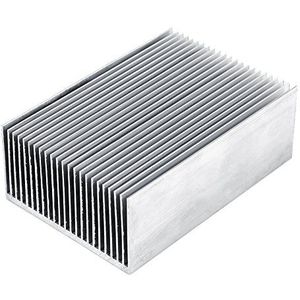 1 stuk aluminium koellichaam 100 x 69 x 36 mm, heatsink koelribben koeler voor led-versterker transistor IC module