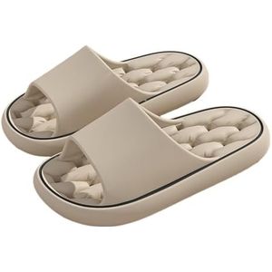 Cloudies slippers voor dames, Binnen- en buitencomfort douchepantoffels for heren en dames met afvoergaten voor dames en heren | House Slides douchesandalen(Khaki,43 EU)