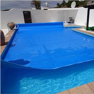 AviiSo Zwembadafdekking 2 m 3 m 4 m 5 m 6 m 7 m 8 m 9 m 10 m blauw rechthoekig vierkant zwembad bubbelhoes voor bovengrondse zwembaden/ingegraven zwembaden, bad geïsoleerde hoes, gemakkelijk te
