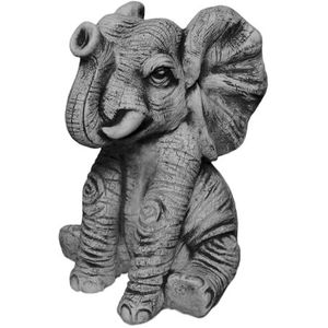gartendekoparadies.de Massieve stenen figuur grappige olifant van gegoten steen vorstbestendig