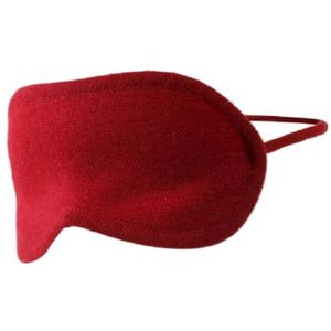 Prettystern 100% kasjmier 2-laags oogslaapmasker nachtmasker zacht huidvriendelijk oogmasker dames heren unisex - rood