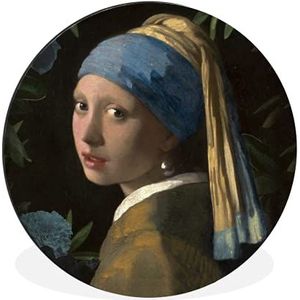 Wandcirkel - Muurcirkel - 60x60 cm - Het meisje met de parel - Vermeer - Kunst