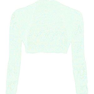 Hamishkane® Gehaakte shrug voor dames, lange mouwen, stijlvolle bolero-vesten voor dames, gehaakt vest, geweldig voor geklede gelegenheden en casual outfits, Crème, 38-40