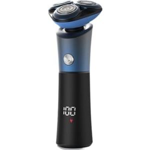 - Mild en niet-irriterend voor de poriën Elektrisch Scheerapparaat For Heren - USB-C Snel Opladen, 3D Zwevende Koppen, Nat En Droog Gebruik, Comfortabel Scheren - Kan als cadeau gegeven worden(Blue)