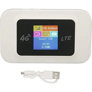 4G LTE Mobiele Router, D523 4G LTE Mobiele Wifi-hotspot 150 Mbps Draagbaar Wifi-apparaat met Simkaartsleuf voor Reisondersteuning B1/B3/B5/B8-band