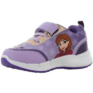 Disney Frozen schoenen voor meisjes van 2 tot 8 jaar, kinderschoenen met Anna en Elsa-motief, lichtschoenen voor kinderen, met klittenbandsluiting en ledlicht, sneakers de ijskoningin, ideaal voor