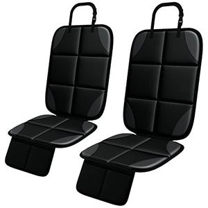 Autostoel Protector, 2 Pack Autostoel Beschermers voor Kinderstoelen, Antislip Eenvoudig Schoonmaken Baby Auto Achterbank Beschermer, ISOFIX Compatibel (Zwart)