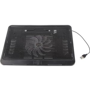 Cooler Pad Laptop Cooler Cooling Pad Base Big Fan USB Stand voor 14 of onder Notebook Blauw (zwart)