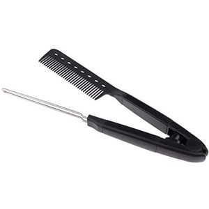 Kappers Stijltang Haar Rechttrekken Borstel Pocket Kam Klem Zwart