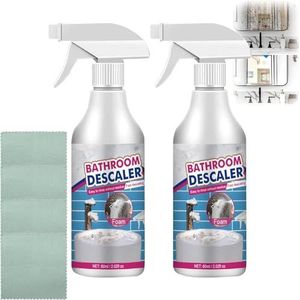Bathroom Descaler Stubborn Stains Cleaner, Multipurpose Bathroom Foam Cleaner, Bathroom Foaming Cleaner, Multipurpose Stubborn Stains Cleaner, 60ml Bathroom Foam Cleaner Spray (2pcs)