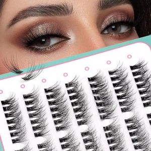 Lash Clusters Cat Eye Extension Nertsen Individuele Cluster Lash Pluizige DIY Pre-styled Cateye 8 Paar # 24