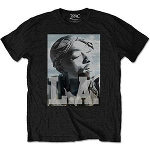 Rock Off Tupac - La Skyline (T-Shirt Unisex Tg. 2XL) Merchandising Ufficiale