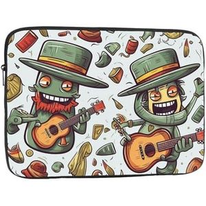 Grappige Cartoon Hoeden Gitaar Laptop Sleeve Case 10 inch Laptop Tas Shockproof Beschermende Notebook Case Computer Draagtas Case