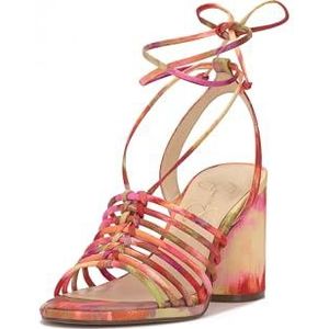Jessica Simpson Cahna sandaal met hak voor dames, Roze Rode Combo, 37 EU