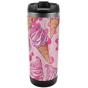 Ice Cream Travel Mok Roestvrij Staal Koffie Cup Isolatie Tumbler Thermische Mok voor Theesap