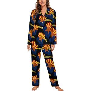 Arizona pyjamasets voor dames, tweedelige nachtkleding met lange mouwen, top en broek, loungewear