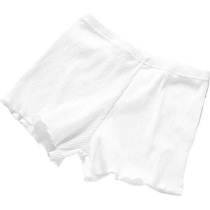 Ijszijde broeken, katoenen broeken, naadloze damesbroeken, kant for veiligheidsbroeken, zomer dames for veiligheidsbroeken (Color : WHITE, Size : XL)