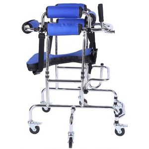 Rollator Met 6 Wielen En Zitting, Draagbare Staande For Kinderen Met Een Handicap Revalidatietraining, Lichtgewicht Aluminium Rollator Met In Hoogte Verstelbare Zitting