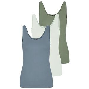 VERO MODA Dames Vmmaxi My Soft Uu Tank Noos Top, Verpakking van 3 (Hedge Green, Citadel, Skylight), M