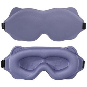 3D slaapmasker, blokkering, licht, blinddoek, slaaphulp, oogmasker, zacht, traagschuim, gezichtsmasker, oogbescherming, patch (paars)
