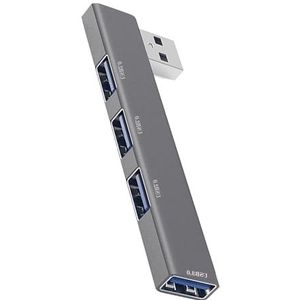 Decorhome USB-hub - 4-poorts USB-extender splitter | USB-uitbreiding van aluminiumlegering voor laptops | High-speed USB 3.0 dockingstation met meerdere interfaces | Compact draagbaar ontwerp voor
