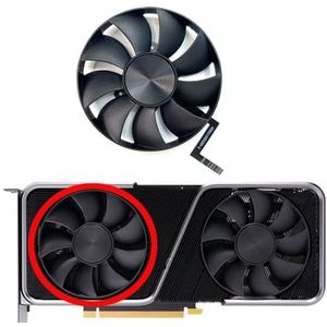 Voor NVIDIA voor GeForce RTX3070 Publieke versie Grafische kaart Vervangende Ventilator 8,6cm DAPC0815B2UP004/DAPC0815B2UP005(Left fan)