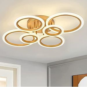 Gouden LED plafondlamp, 6 bloemblaadjes 72W 6400LM, slaapkamer keuken woonkamer binnen decoratieve verlichting