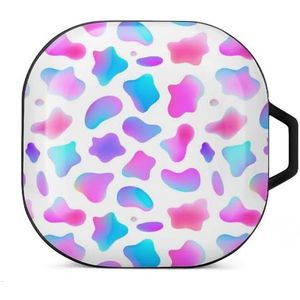 Vloeibare vloeistof patroon oordopjes hoesje compatibel met Samsung hard shell beschermhoes zwart stijl