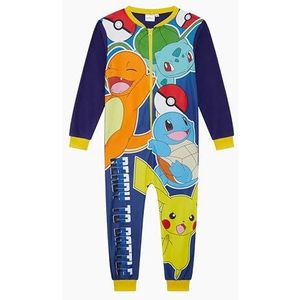 Pokémon onesie voor jongens van 4-12 Jaar, Blauw, 7-8 jaar