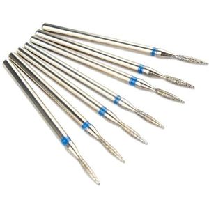 Een spijkerboor Set van 7 diamant nagelboortjes in multicolor(Deep Blue)